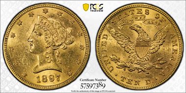 1897 $10 MS61