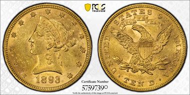1893 $10 MS61