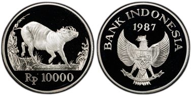 1987 10000 R Babi Rusa KM-45  Ag PR70DCAM