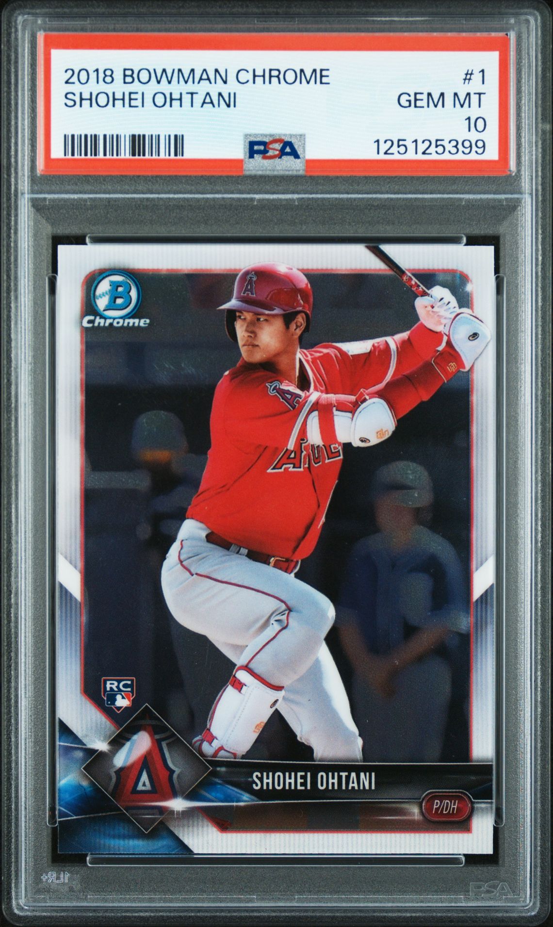 2018 Bowman Chrome Shohei Ohtani #1 Gem Mt 10 front