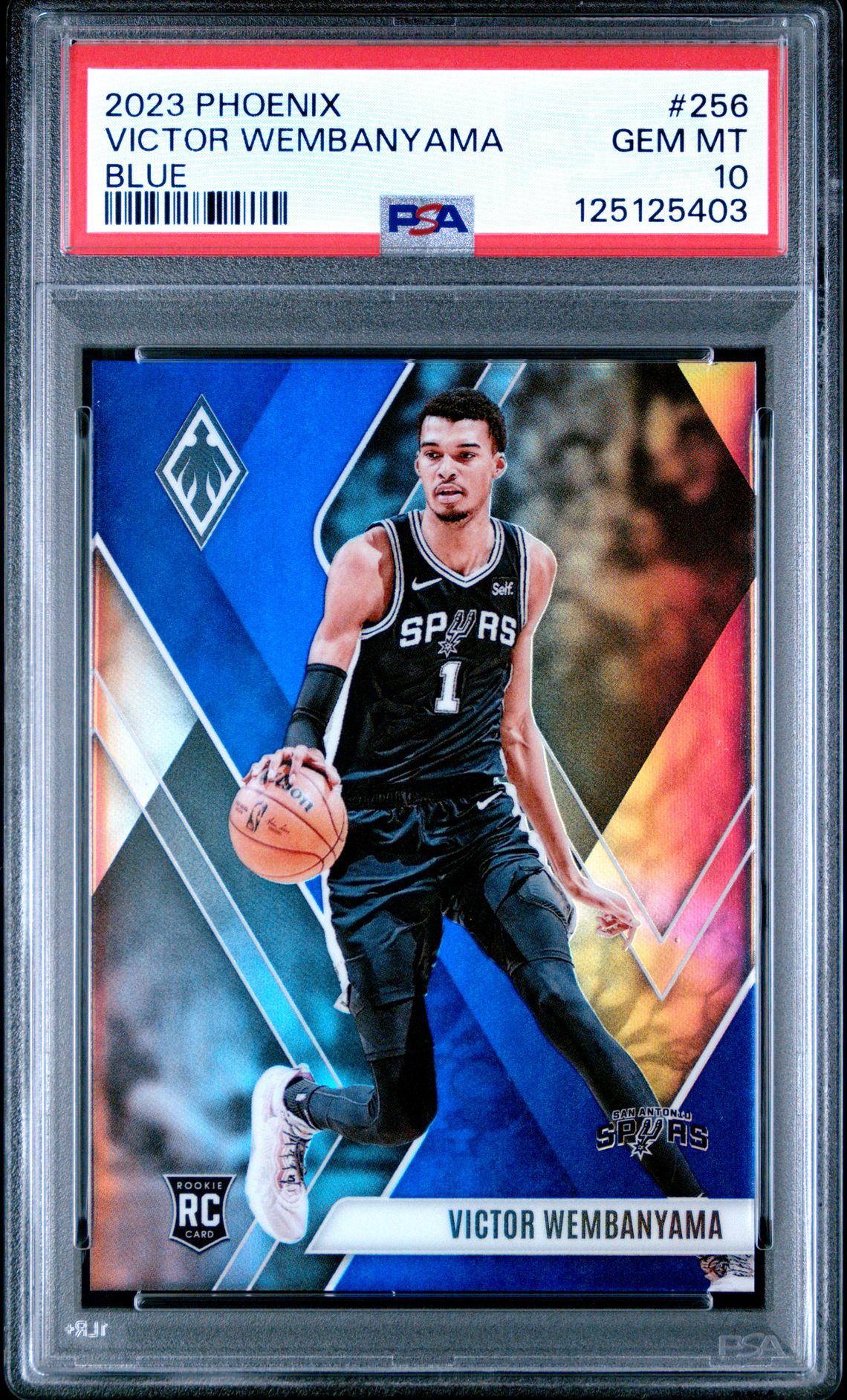 2023 Panini Phoenix Victor Wembanyama #256 (Blue) Gem Mt 10 front