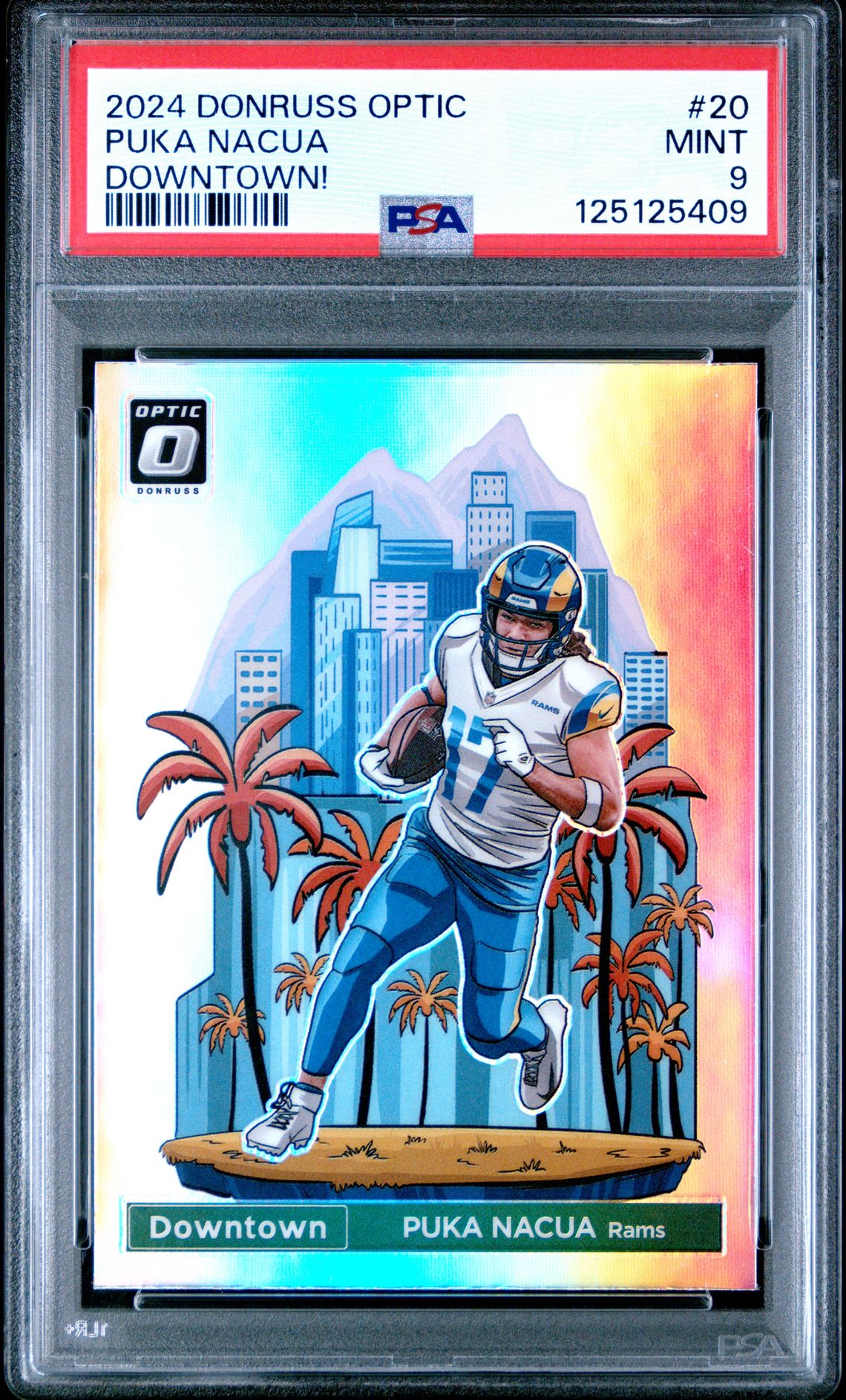 2024 Panini Donruss Optic Downtown! Puka Nacua #20 Mint 9 front