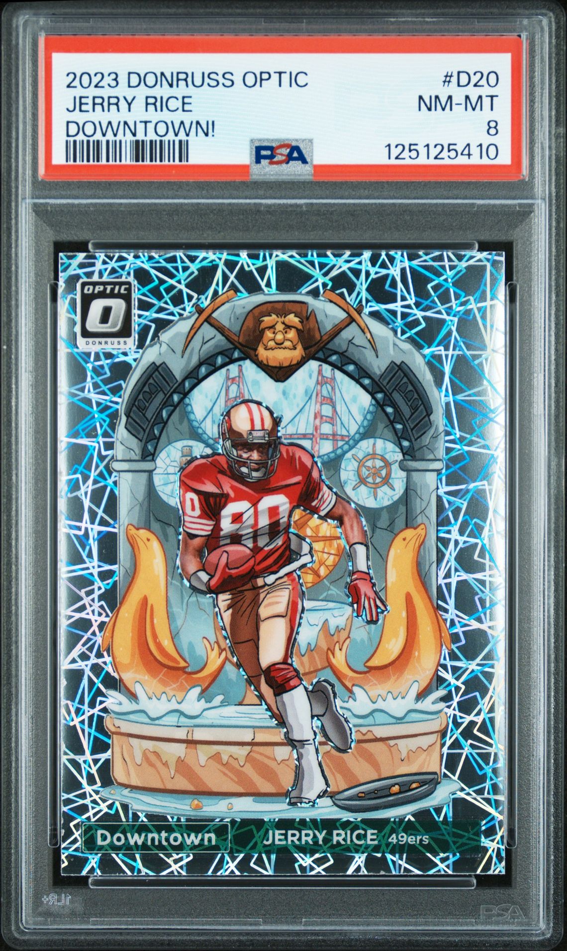 2023 Panini Donruss Optic Downtown! Jerry Rice #D20 Nm-Mt 8 front