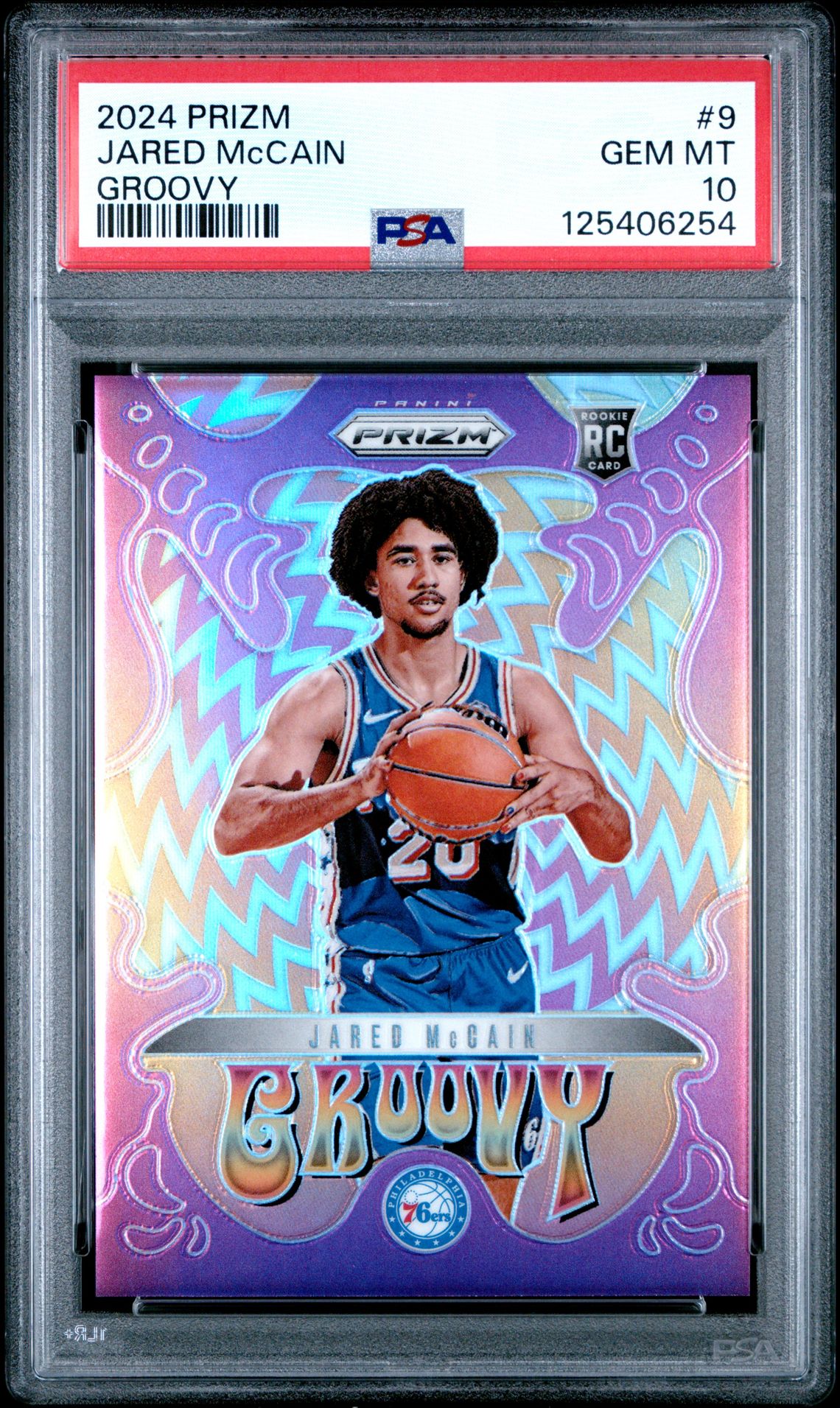 2024 Panini Prizm Groovy Jared Mccain #9 Gem Mt 10 front