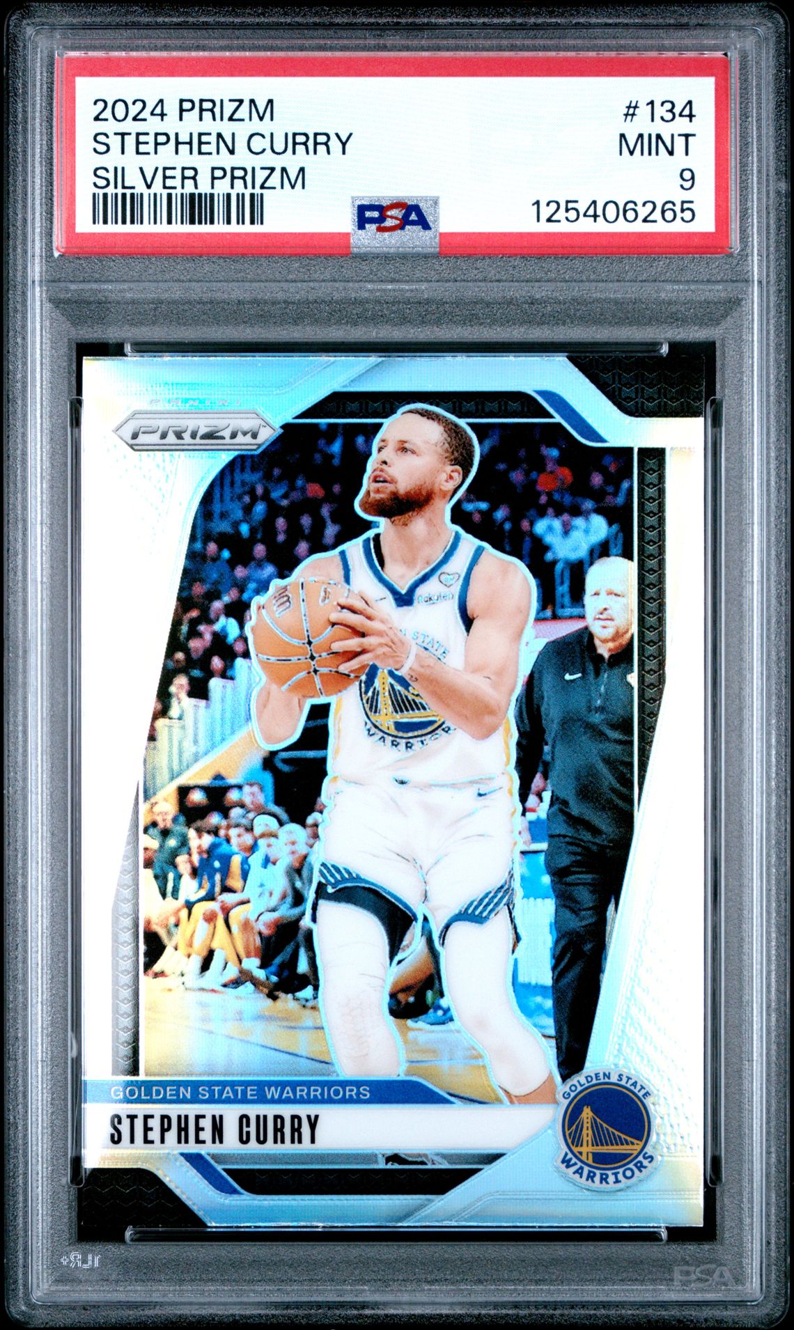 2024 Panini Prizm Stephen Curry #134 (Silver Prizm) Mint 9 front