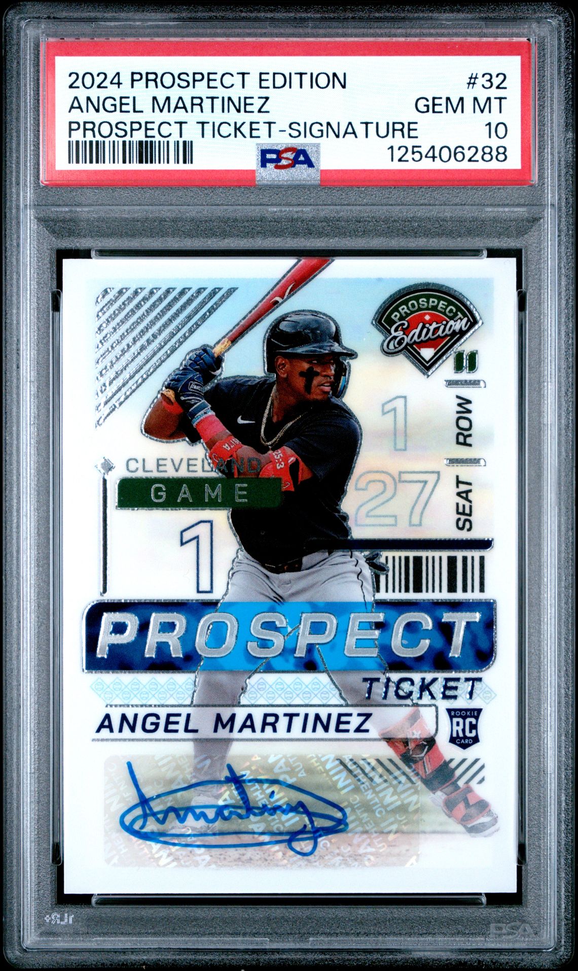 2024 Panini Prospect Edition Prospect Ticket Angel Martinez #32 (Prospect Ticket-Signature) Gem Mt 10 front