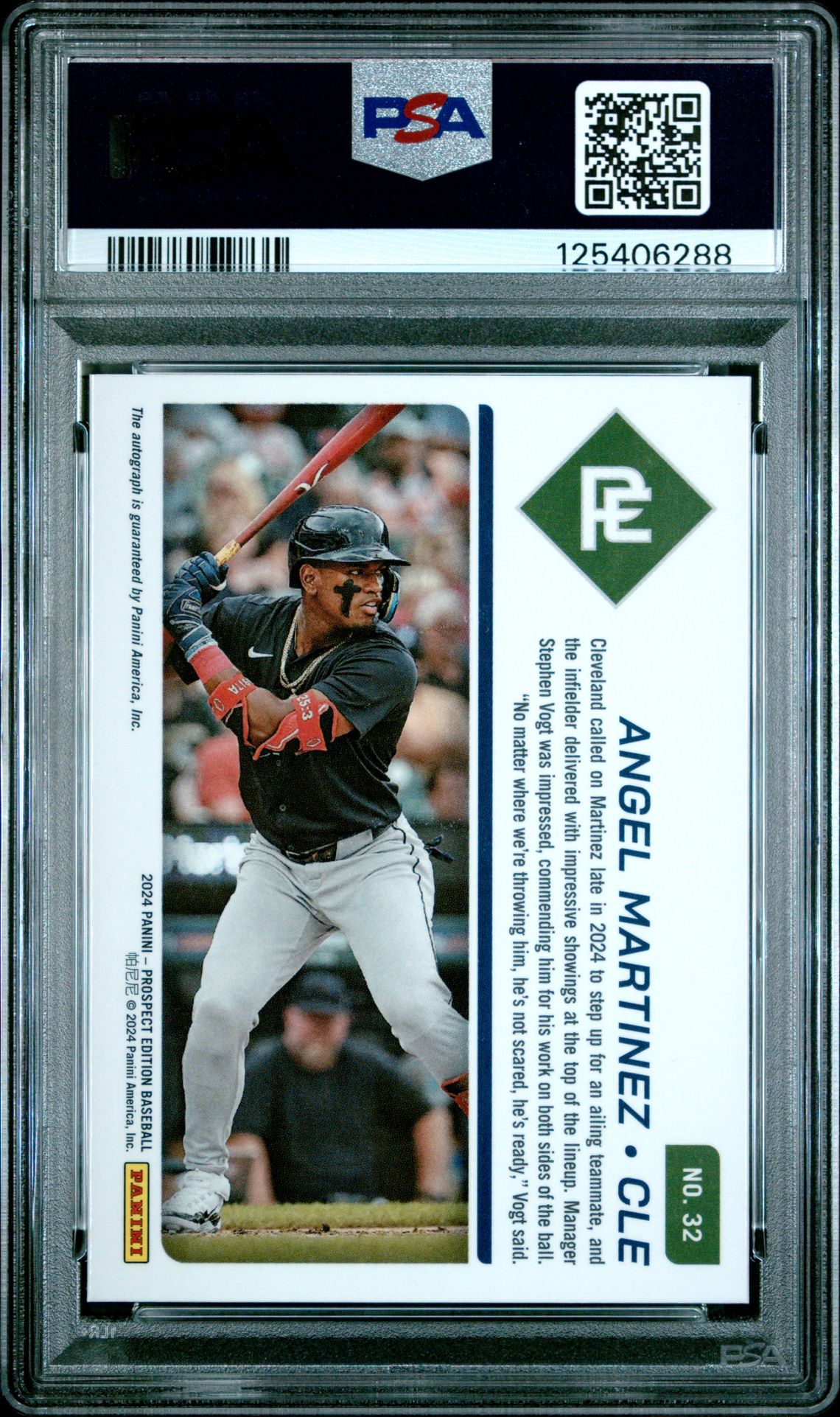 2024 Panini Prospect Edition Prospect Ticket Angel Martinez #32 (Prospect Ticket-Signature) Gem Mt 10 back