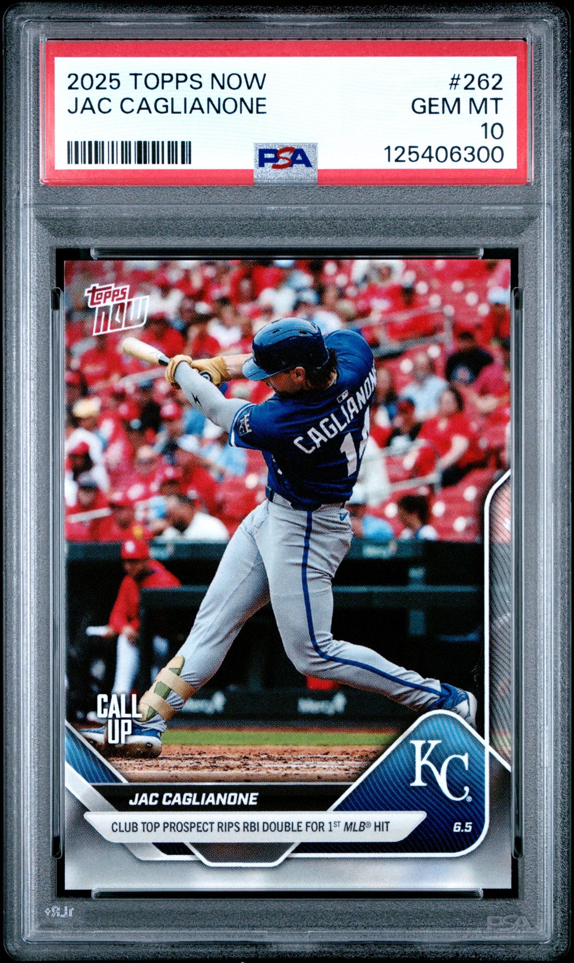 2025 Topps Now Jac Caglianone #262 Gem Mt 10 front