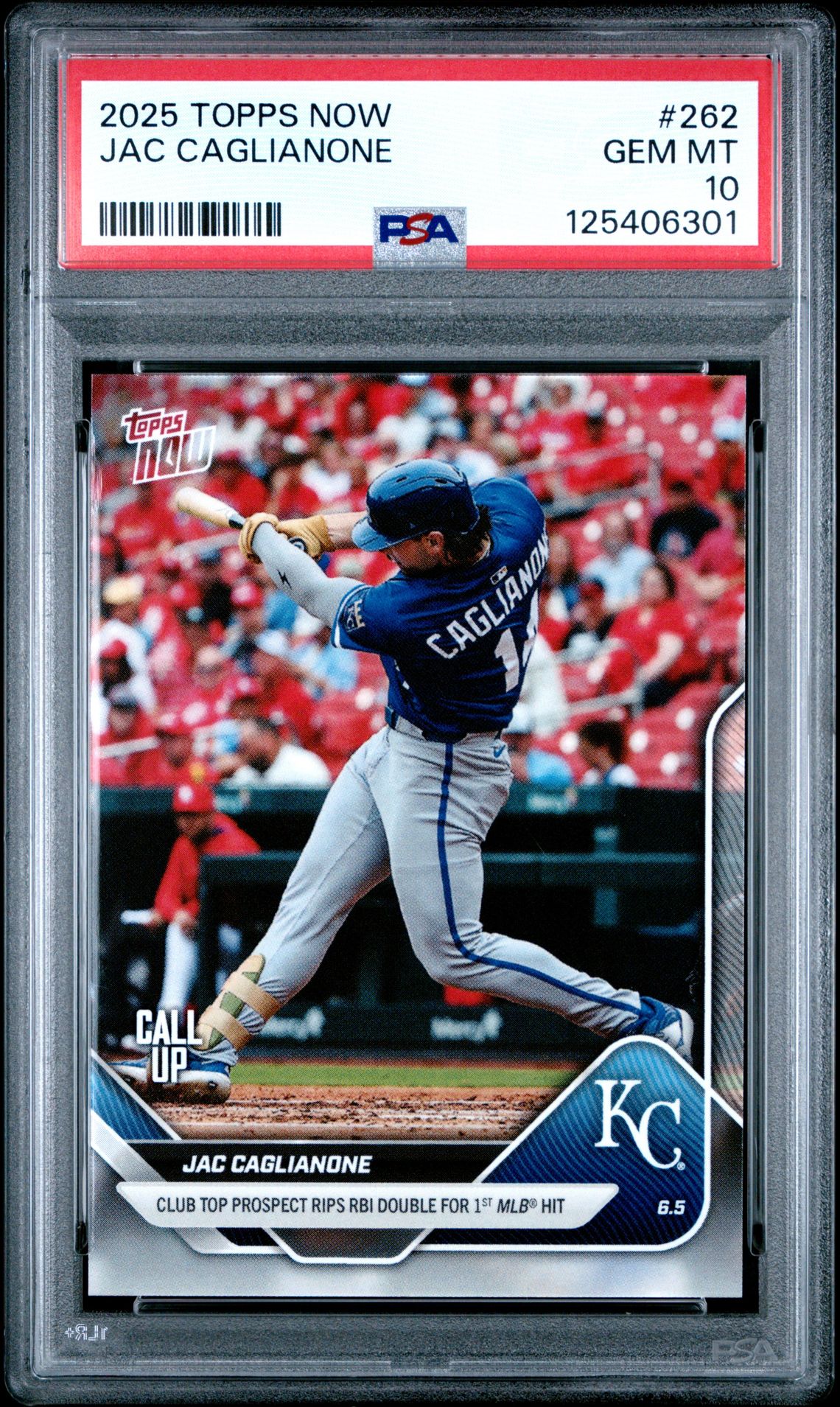 2025 Topps Now Jac Caglianone #262 Gem Mt 10 front