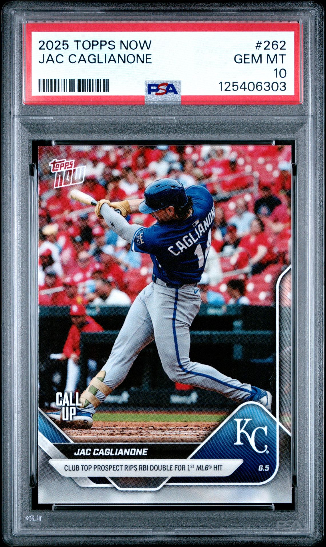 2025 Topps Now Jac Caglianone #262 Gem Mt 10 front