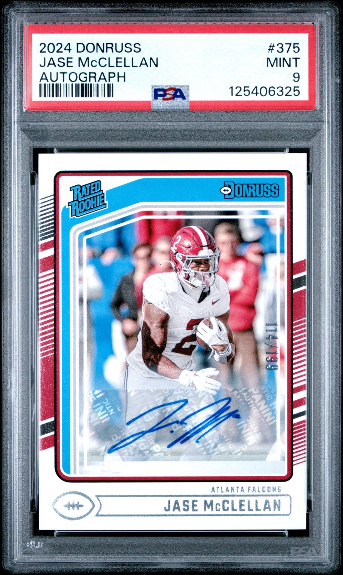 2024 Panini Donruss Jase Mcclellan #375 (Autograph) Mint 9 front