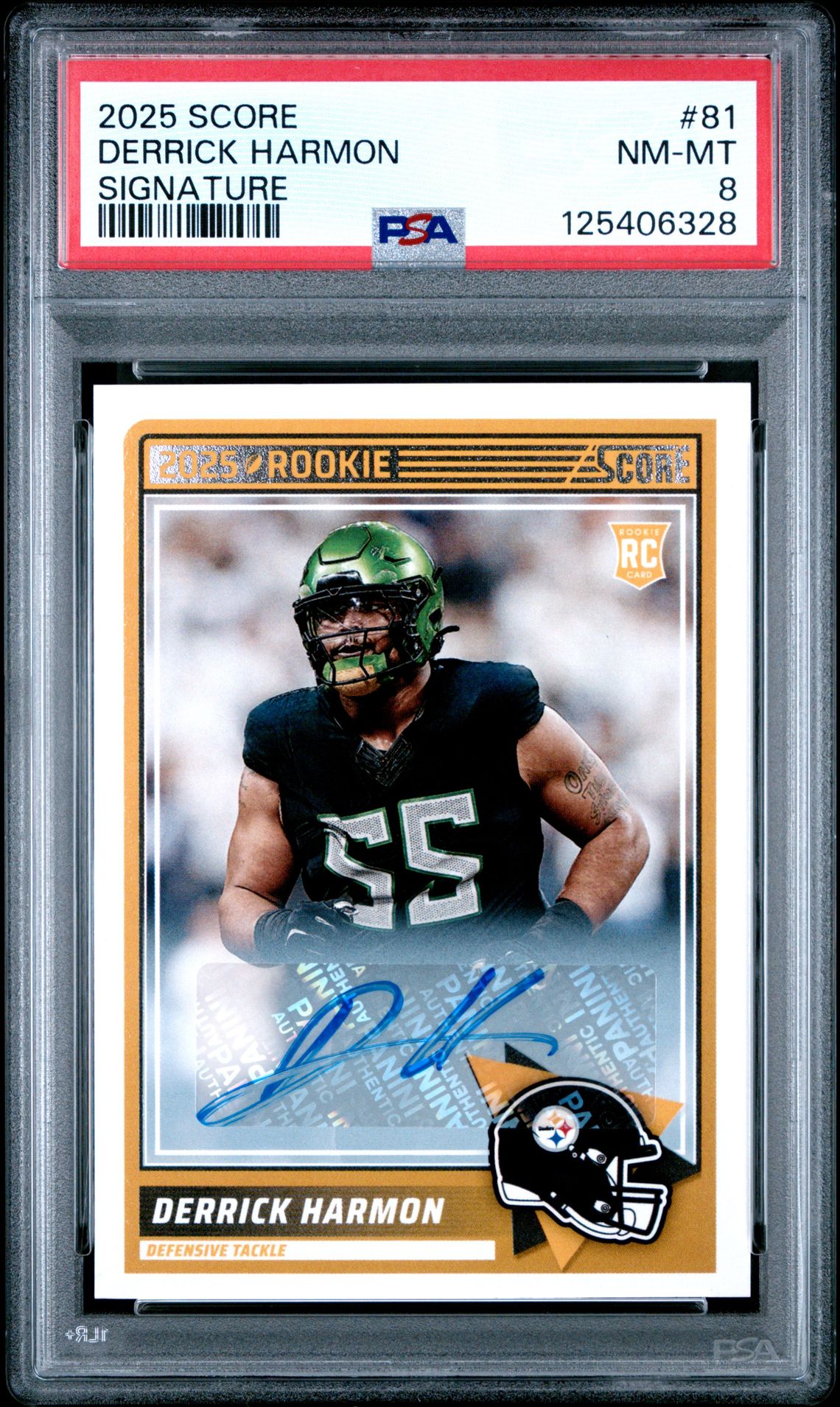 2025 Panini Score Derrick Harmon #81 (Signature) Nm-Mt 8 front
