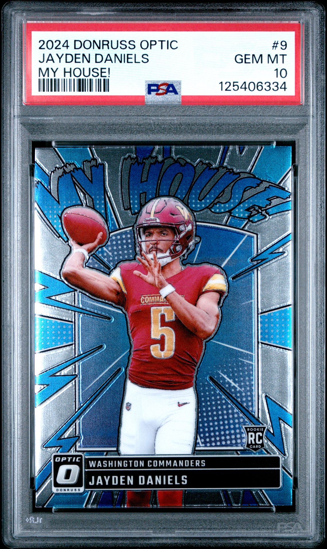 2024 Panini Donruss Optic My House! Jayden Daniels #9 Gem Mt 10 front