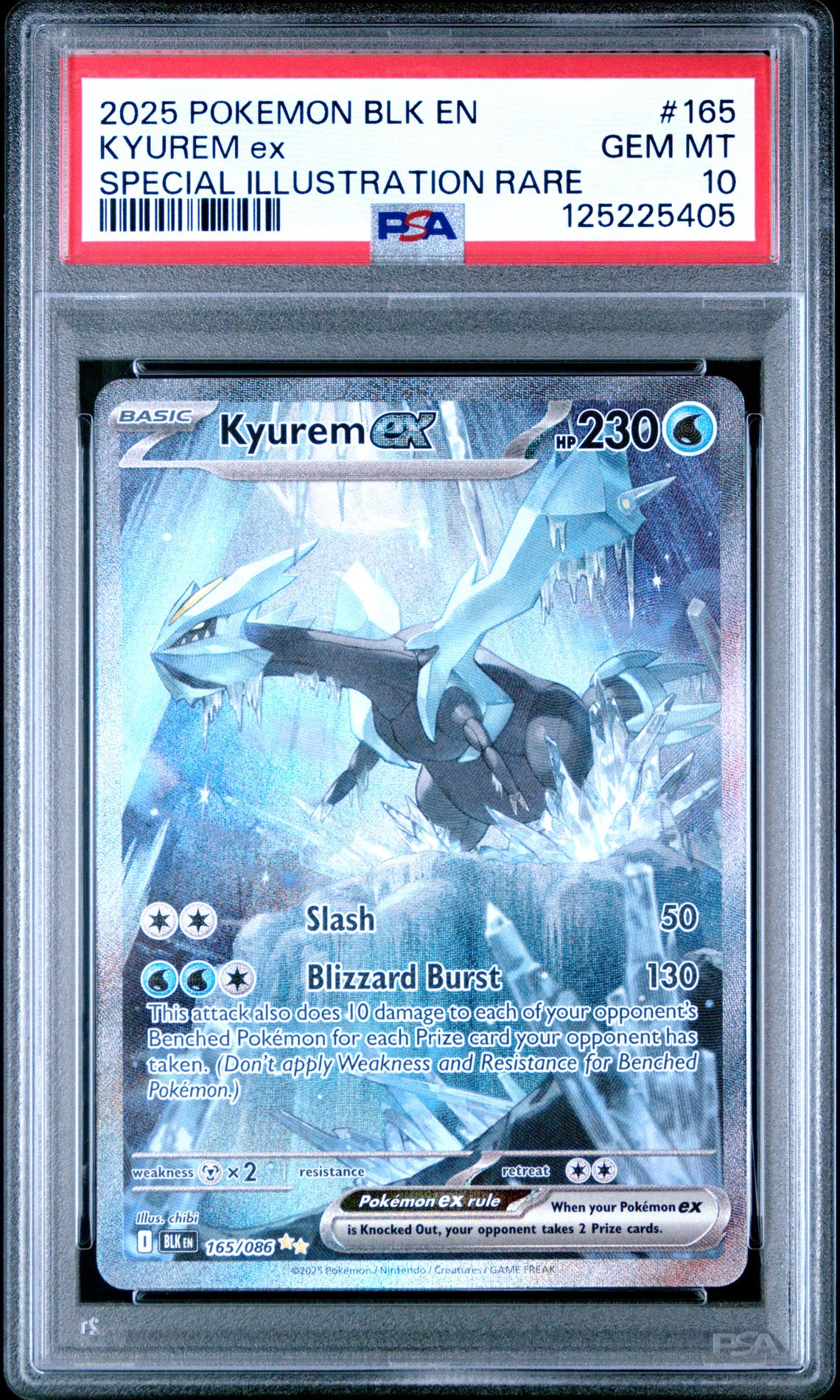 2025 Pokemon Blk En-Black Bolt Kyurem Ex #165 (Special Illustration Rare) Gem Mt 10 front