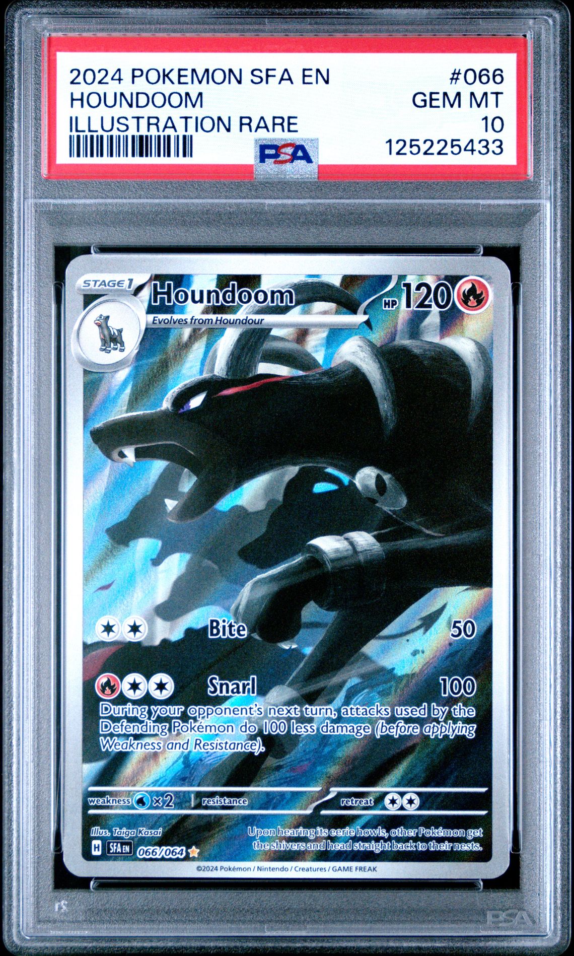 2024 Pokemon Sfa En-Shrouded Fable Houndoom #066 (Illustration Rare) Gem Mt 10 front