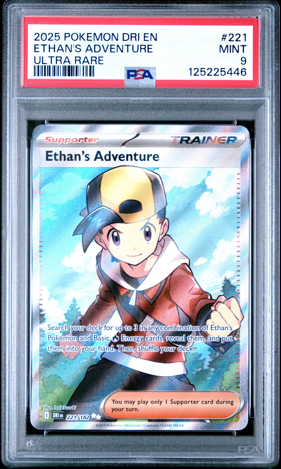 2025 Pokemon Dri En-Destined Rivals Ethan's Adventure #221 (Ultra Rare) Mint 9 front