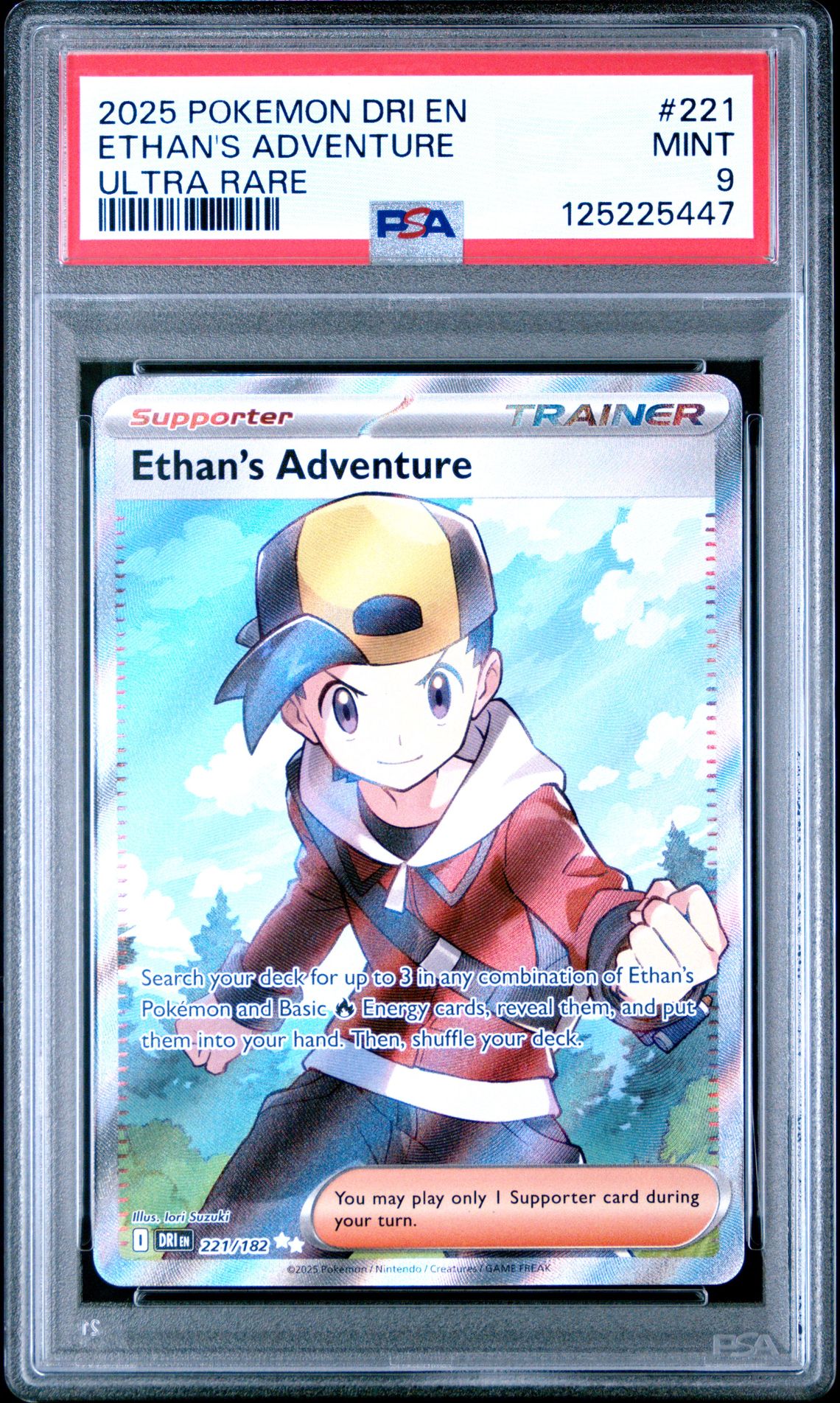 2025 Pokemon Dri En-Destined Rivals Ethan's Adventure #221 (Ultra Rare) Mint 9 front