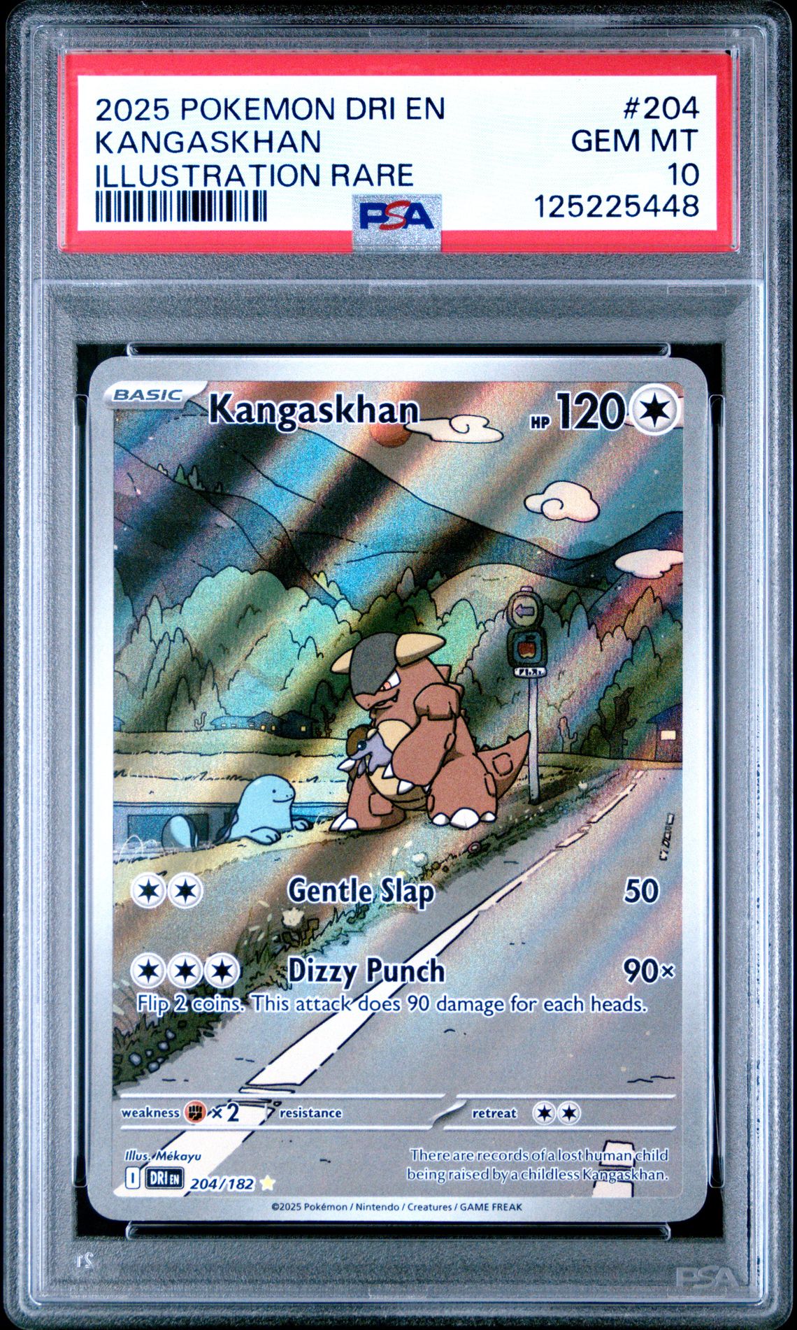 2025 Pokemon Dri En-Destined Rivals Kangaskhan #204 (Illustration Rare) Gem Mt 10 front