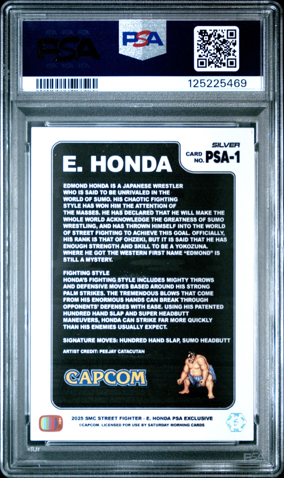 2025 Saturday Morning Cards Street Fighter Ii Champion Edition Psa Magazine Exclusive E. Honda #1 Nm-Mt 8 back