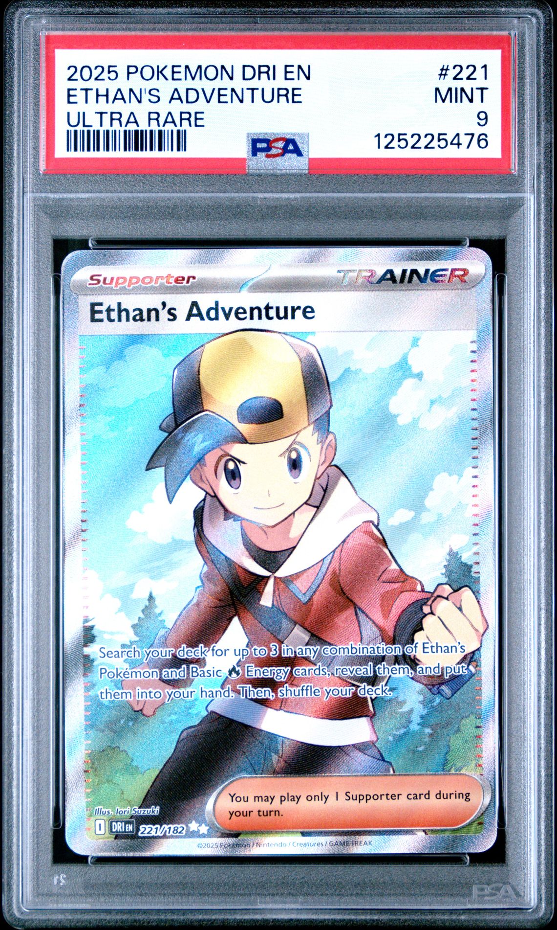 2025 Pokemon Dri En-Destined Rivals Ethan's Adventure #221 (Ultra Rare) Mint 9 front