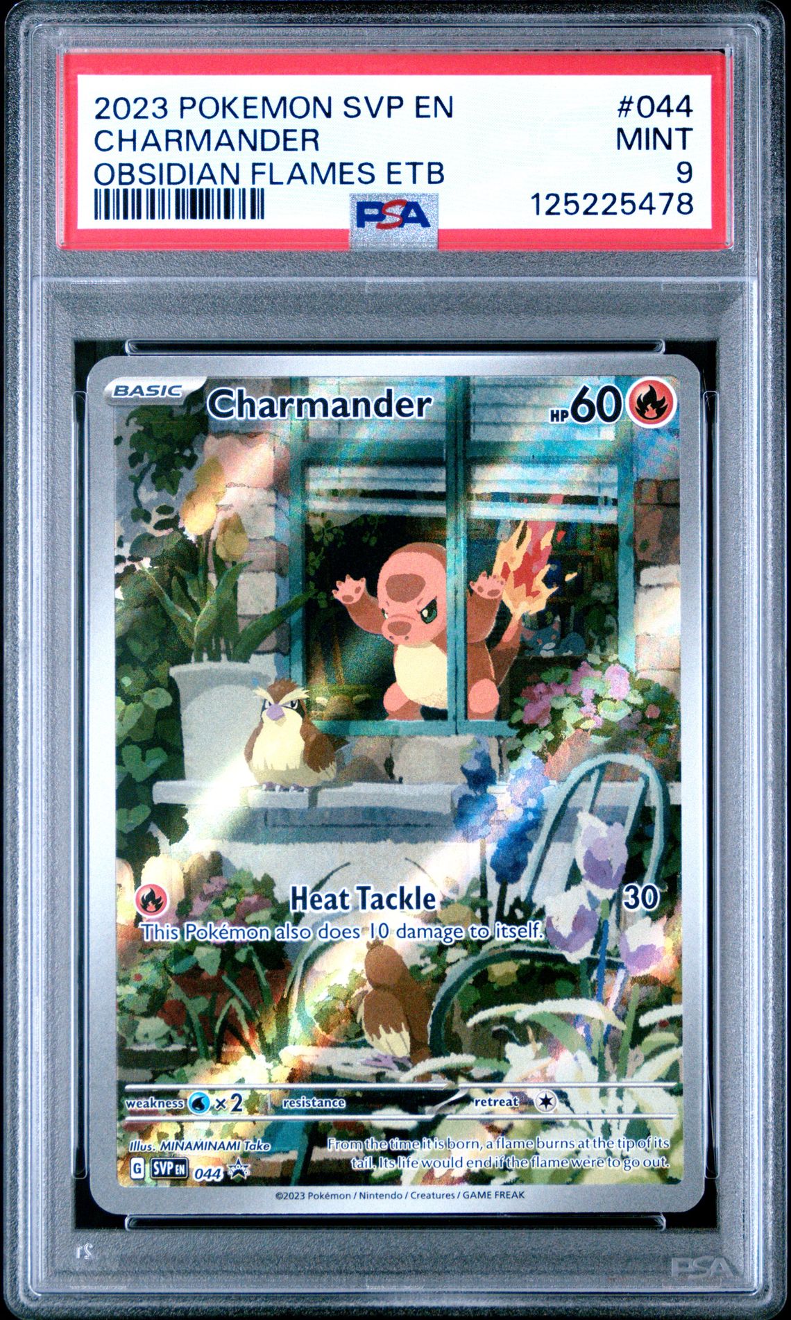 2023 Pokemon Svp En-Sv Black Star Promo Charmander #044 (Obsidian Flames Etb) Mint 9 front