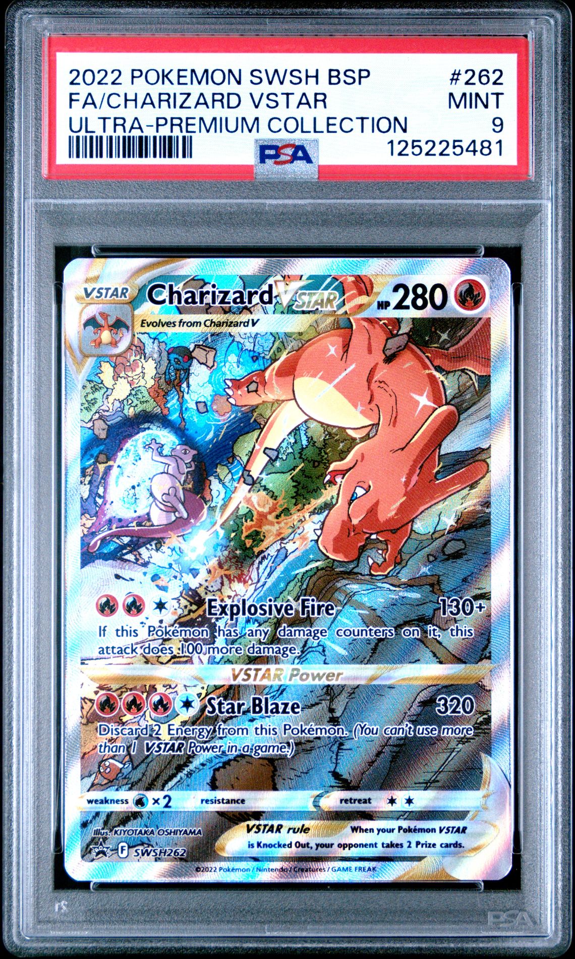 2022 Pokemon Swsh Black Star Promo Fa/Charizard Vstar #262 (Ultra-Premium Collection) Mint 9 front