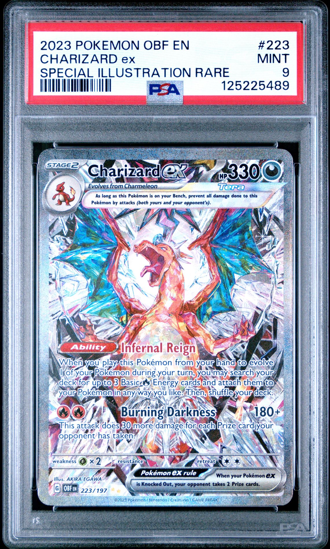 2023 Pokemon Obf En-Obsidian Flames Charizard Ex #223 (Special Illustration Rare) Mint 9 front