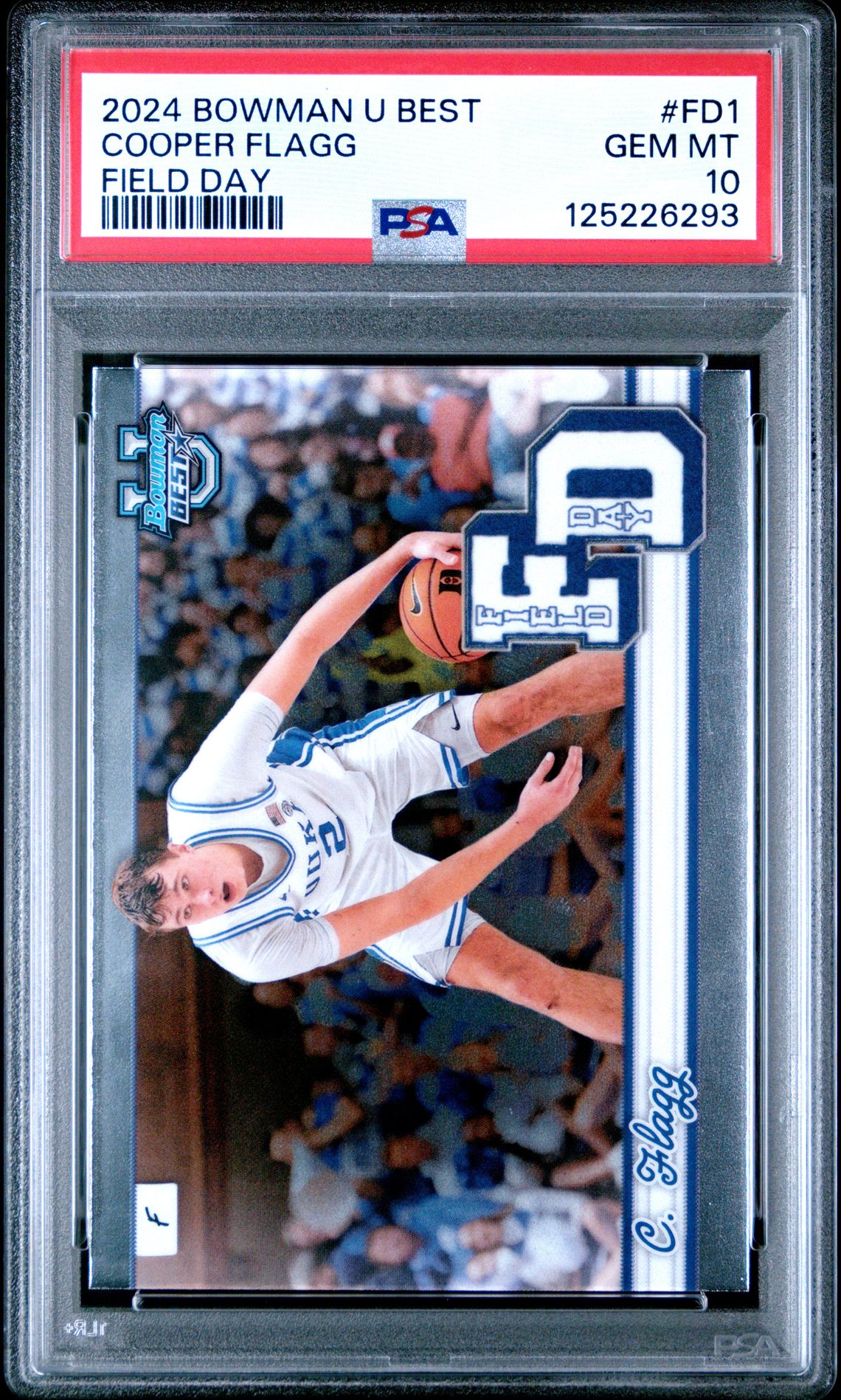 2024 Bowman University Best Field Day Cooper Flagg #Fd1 Gem Mt 10 front