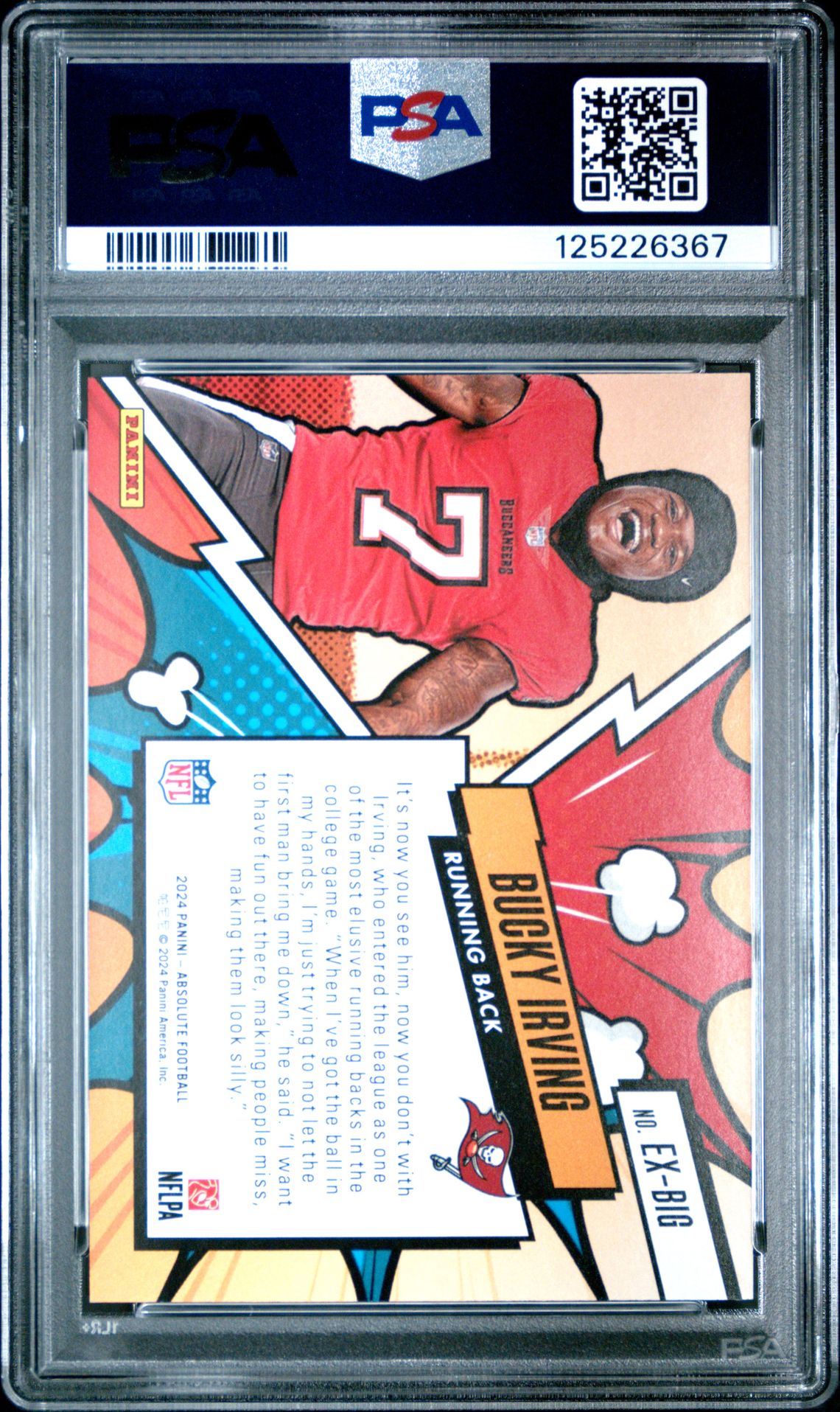 2024 Panini Absolute Explosive Bucky Irving #Exbig Gem Mt 10 back