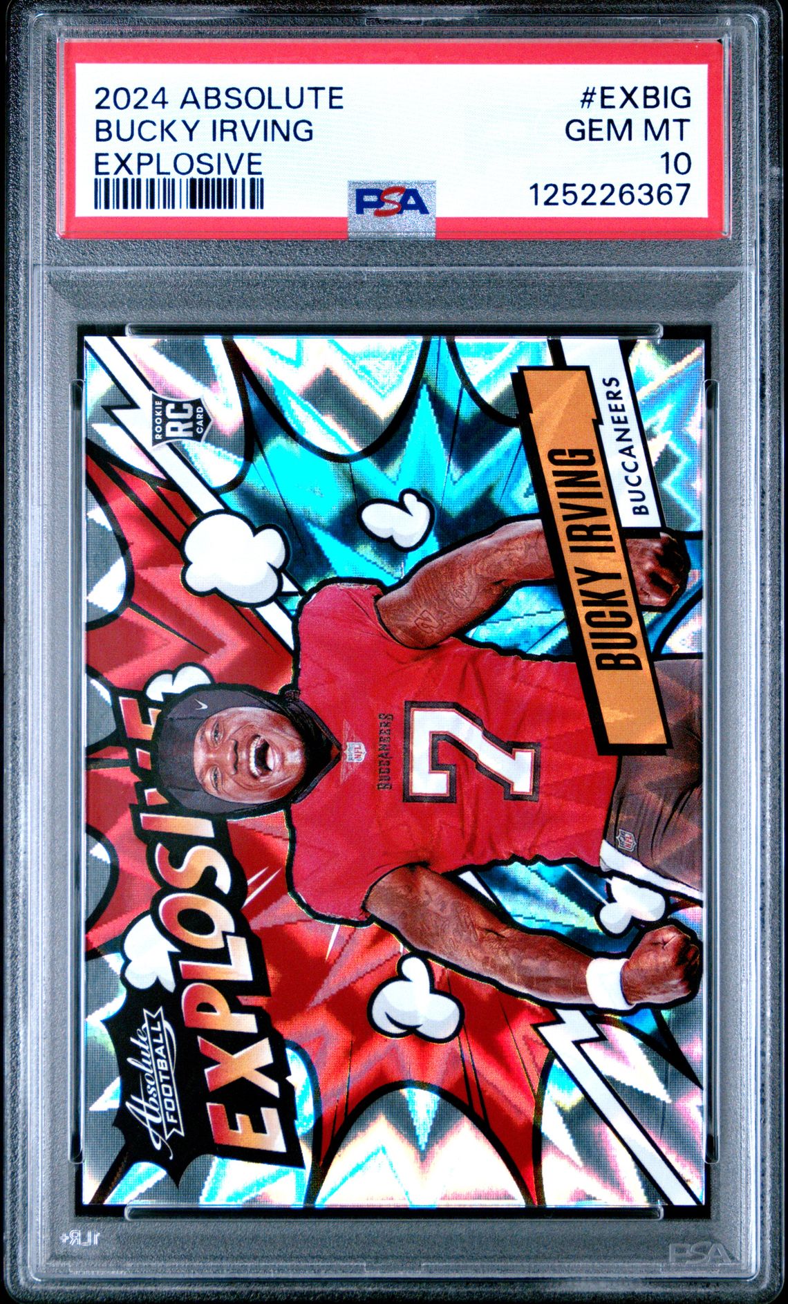 2024 Panini Absolute Explosive Bucky Irving #Exbig Gem Mt 10 front