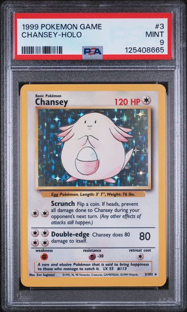 1999 POKEMON GAME #3 CHANSEY-HOLO (PSA 9) (PSA 9) – 125408665
