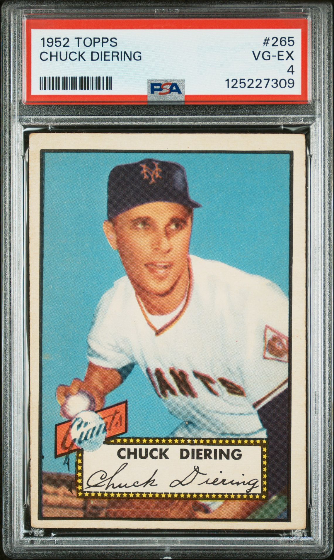 1952 Topps Chuck Diering #265 Vg-Ex 4 front