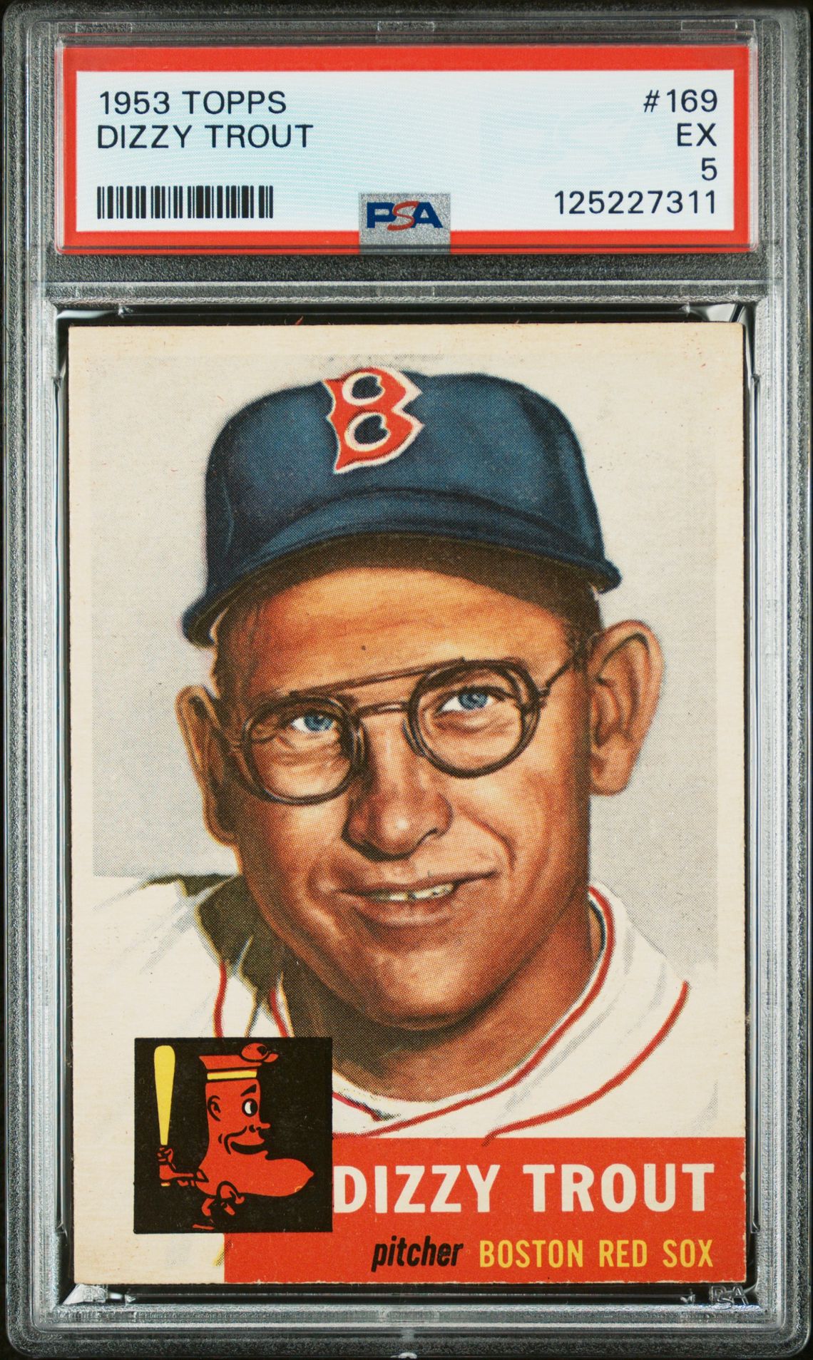 1953 Topps Dizzy Trout #169 Ex 5 front