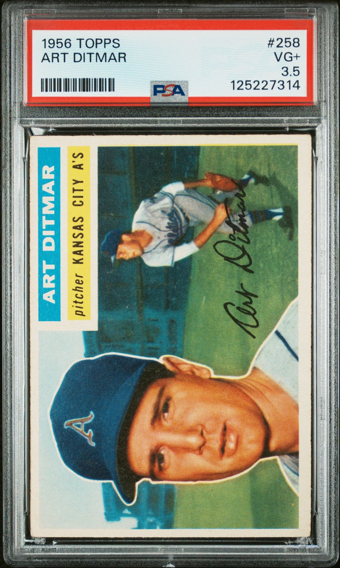 1956 Topps Art Ditmar #258 Vg+ 3.5 front