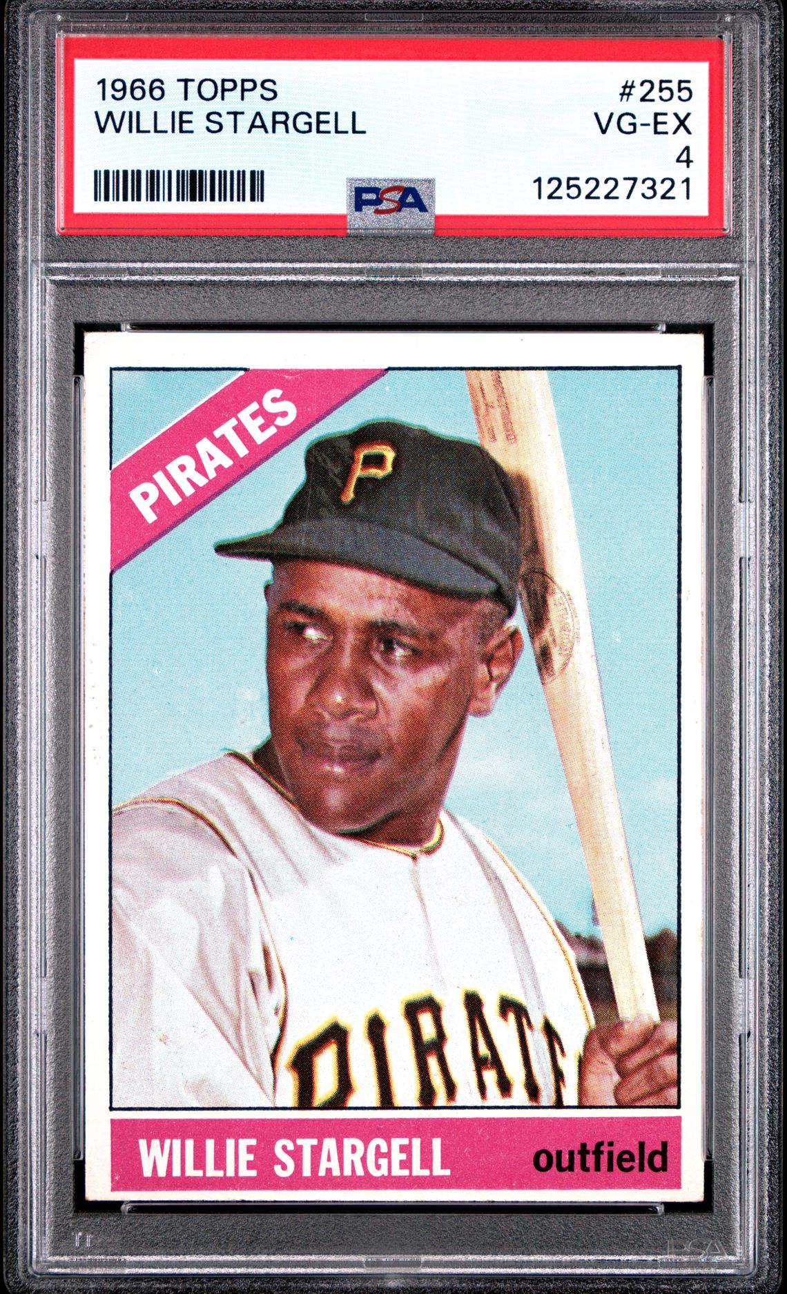 1966 Topps Willie Stargell #255 Vg-Ex 4 front
