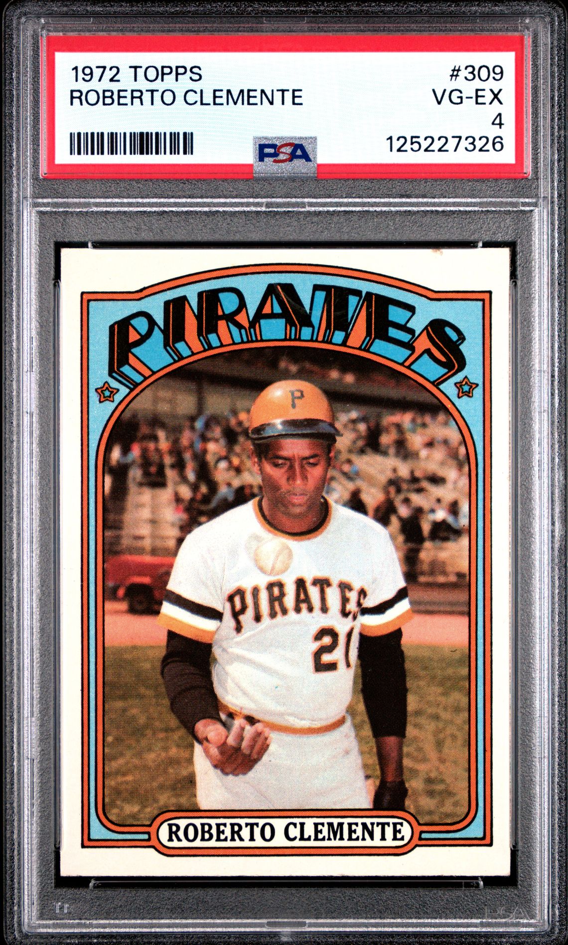 1972 Topps Roberto Clemente #309 Vg-Ex 4 front