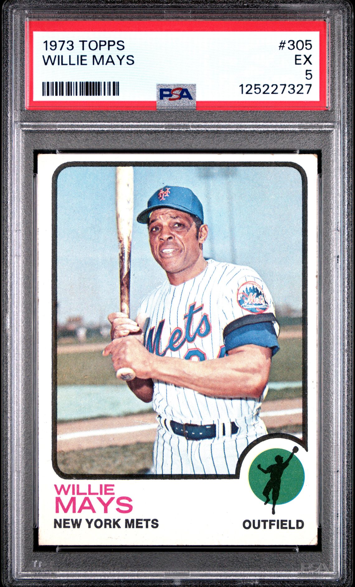 1973 Topps Willie Mays #305 Ex 5 front