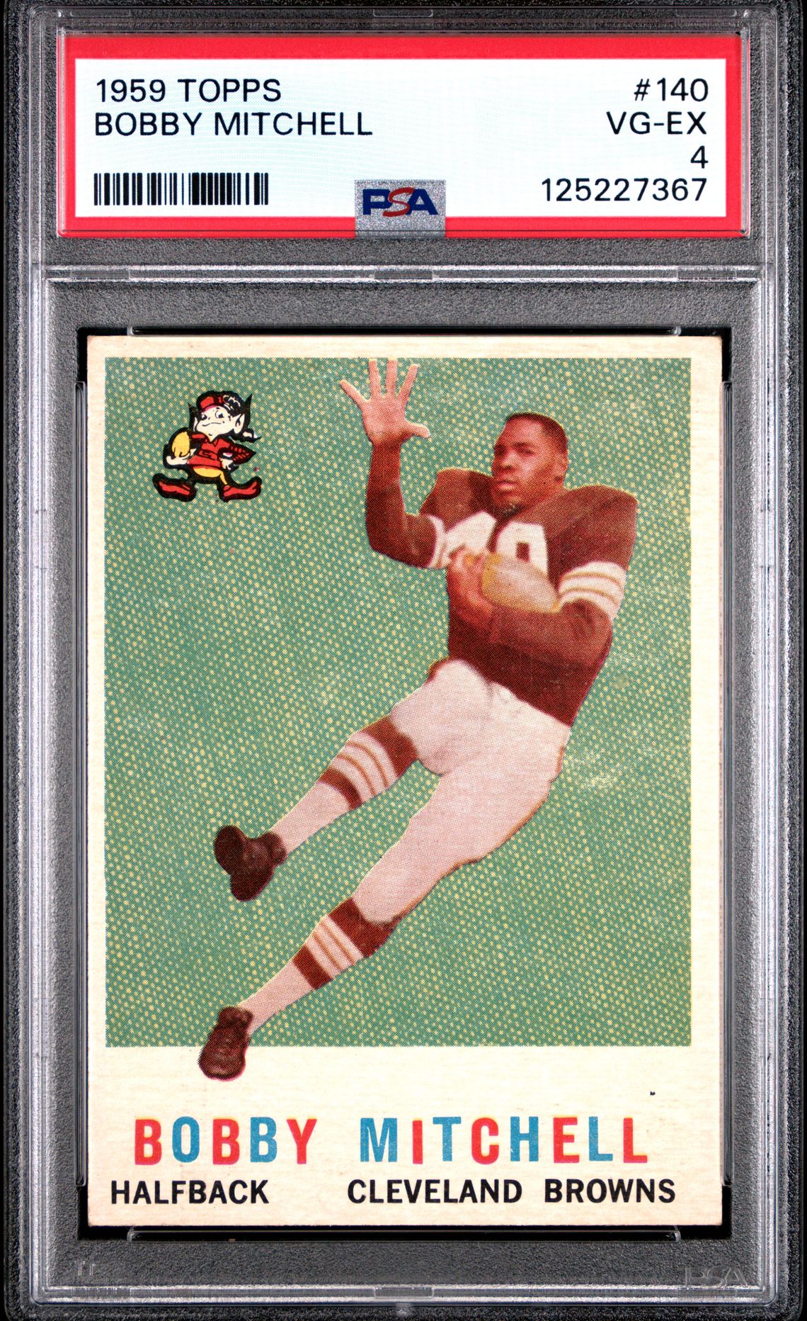 1959 Topps Bobby Mitchell #140 Vg-Ex 4 front