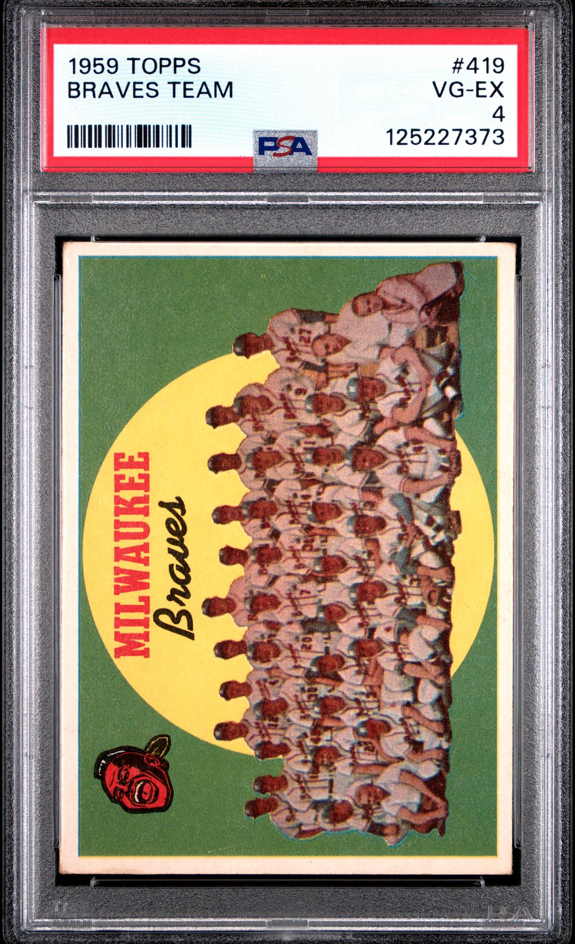 1959 Topps Braves Team #419 Vg-Ex 4 front