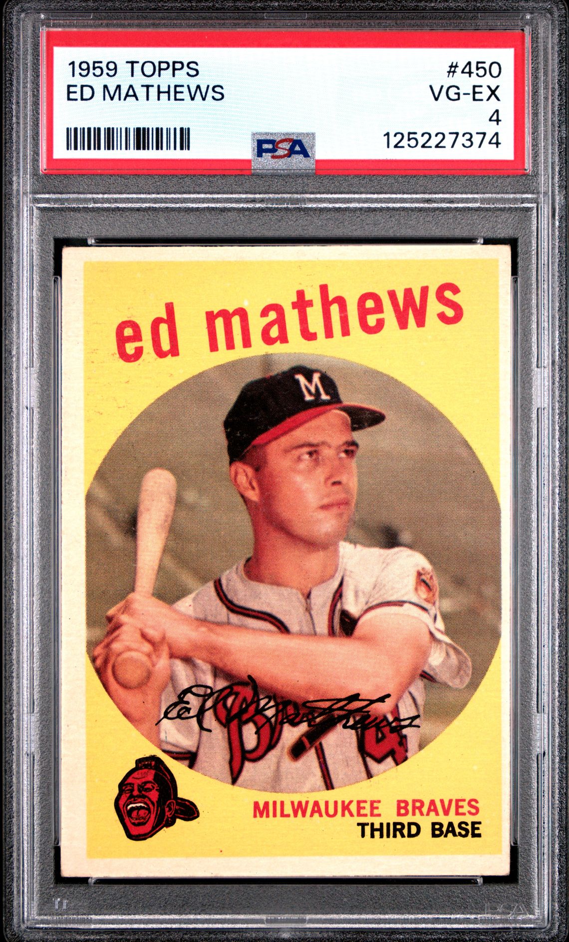 1959 Topps Ed Mathews #450 Vg-Ex 4 front