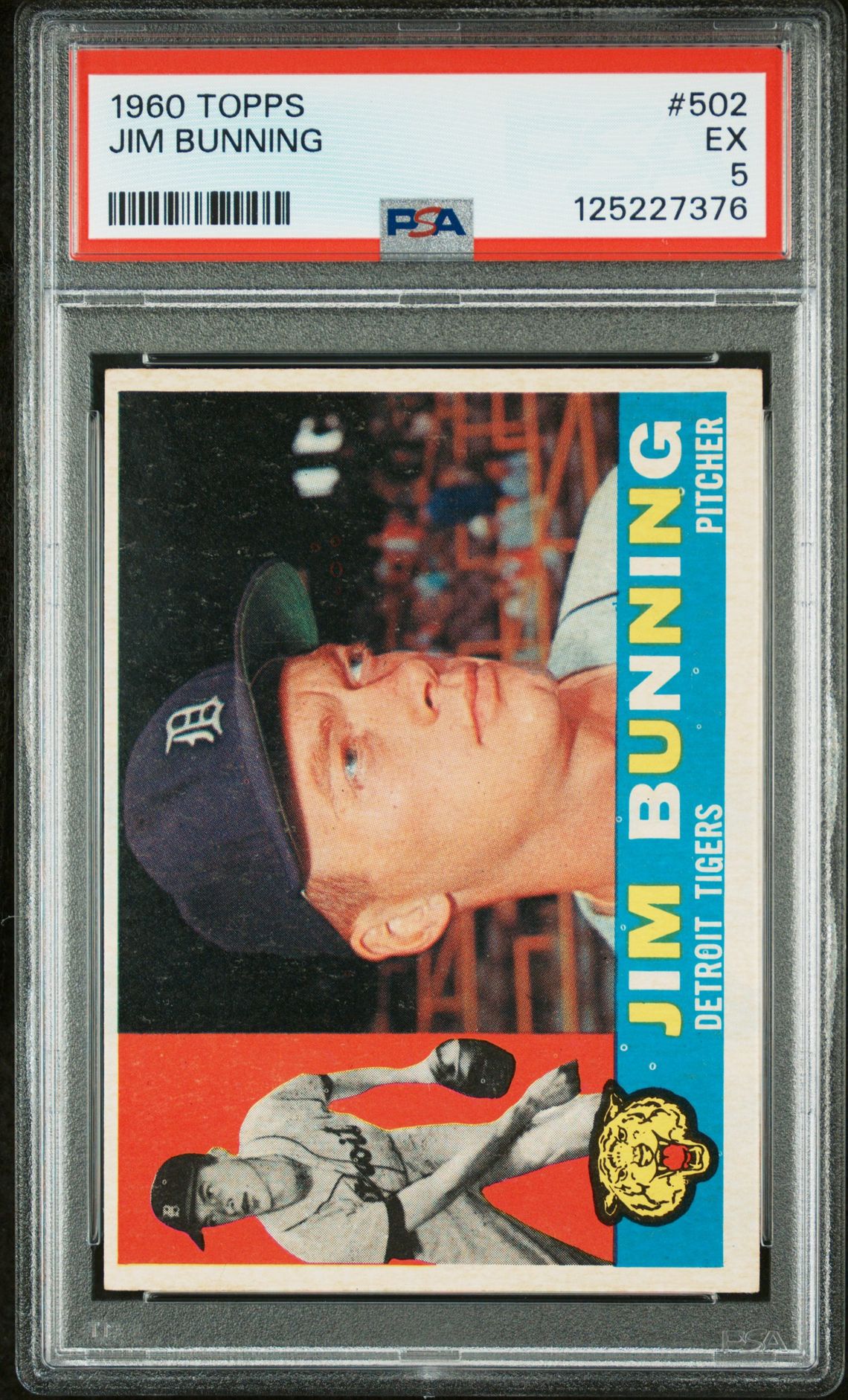 1960 Topps Jim Bunning #502 Ex 5 front