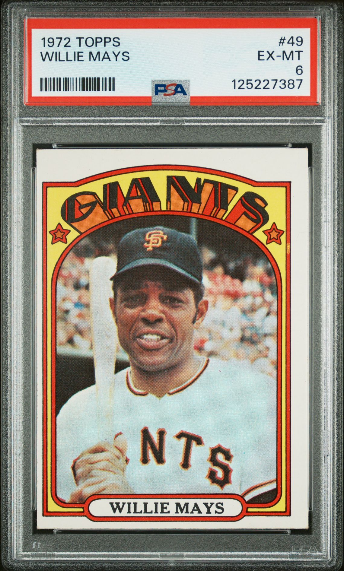 1972 Topps Willie Mays #49 Ex-Mt 6 front