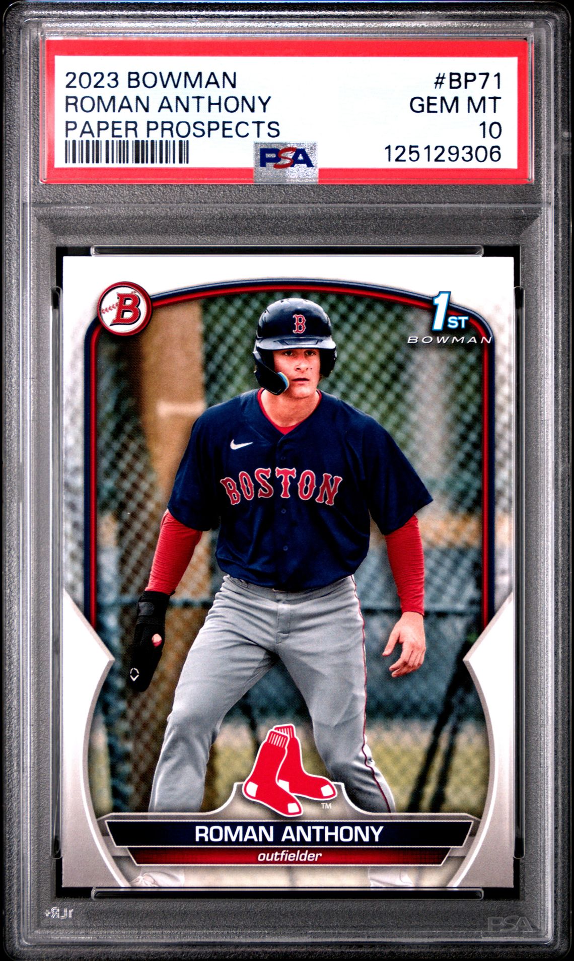 2023 Bowman Paper Prospects Roman Anthony #Bp71 (Paper Prospects) Gem Mt 10 front