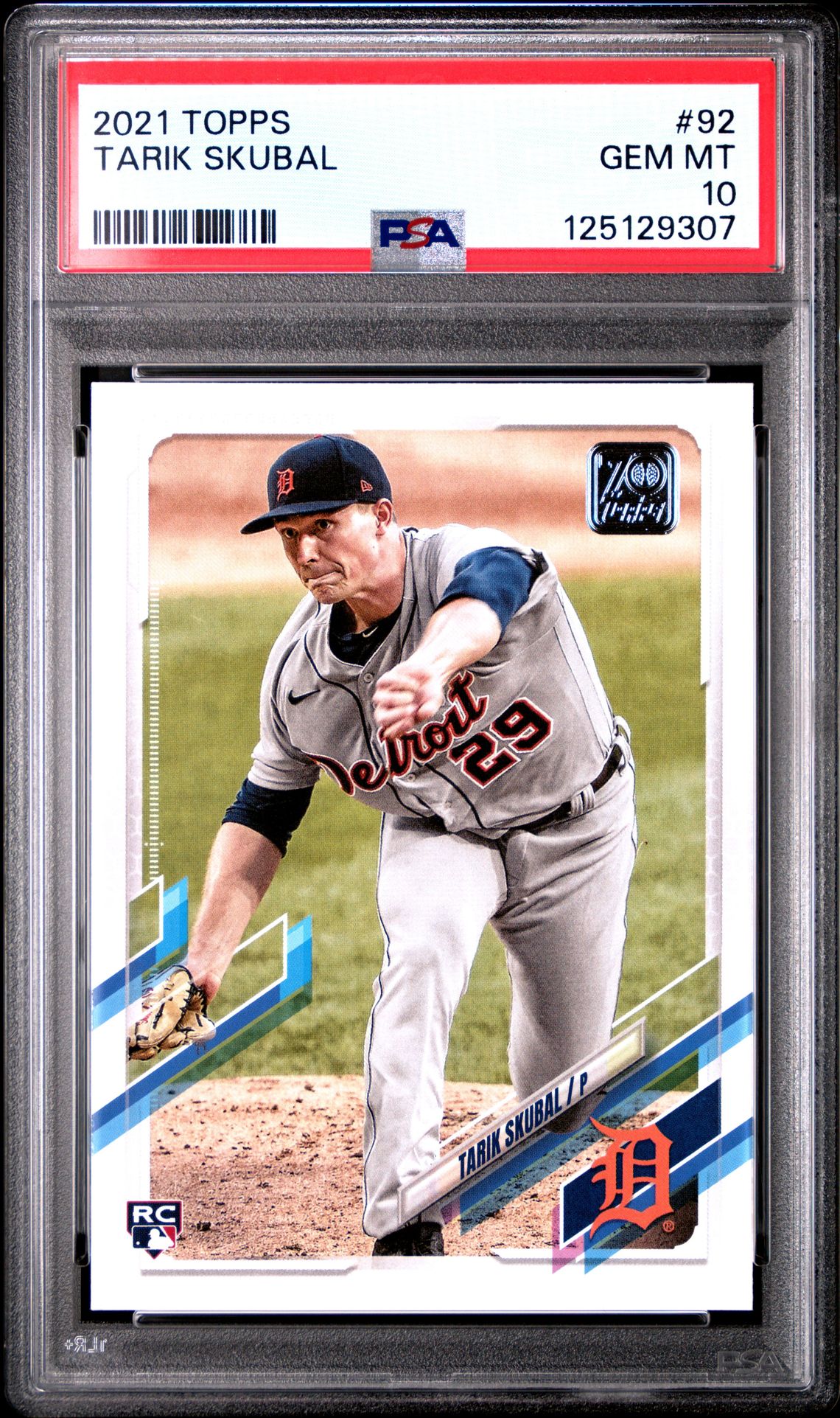 2021 Topps Tarik Skubal #92 Gem Mt 10 front