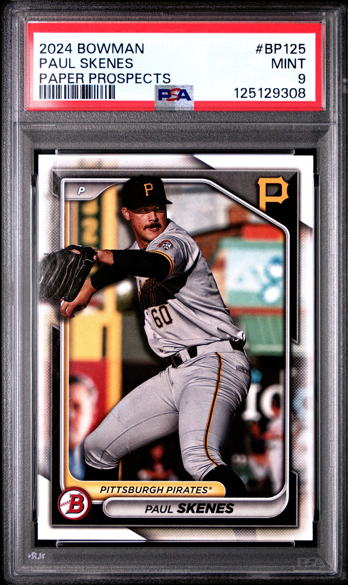 2024 Bowman Paper Prospects Paul Skenes #Bp125 Mint 9 front