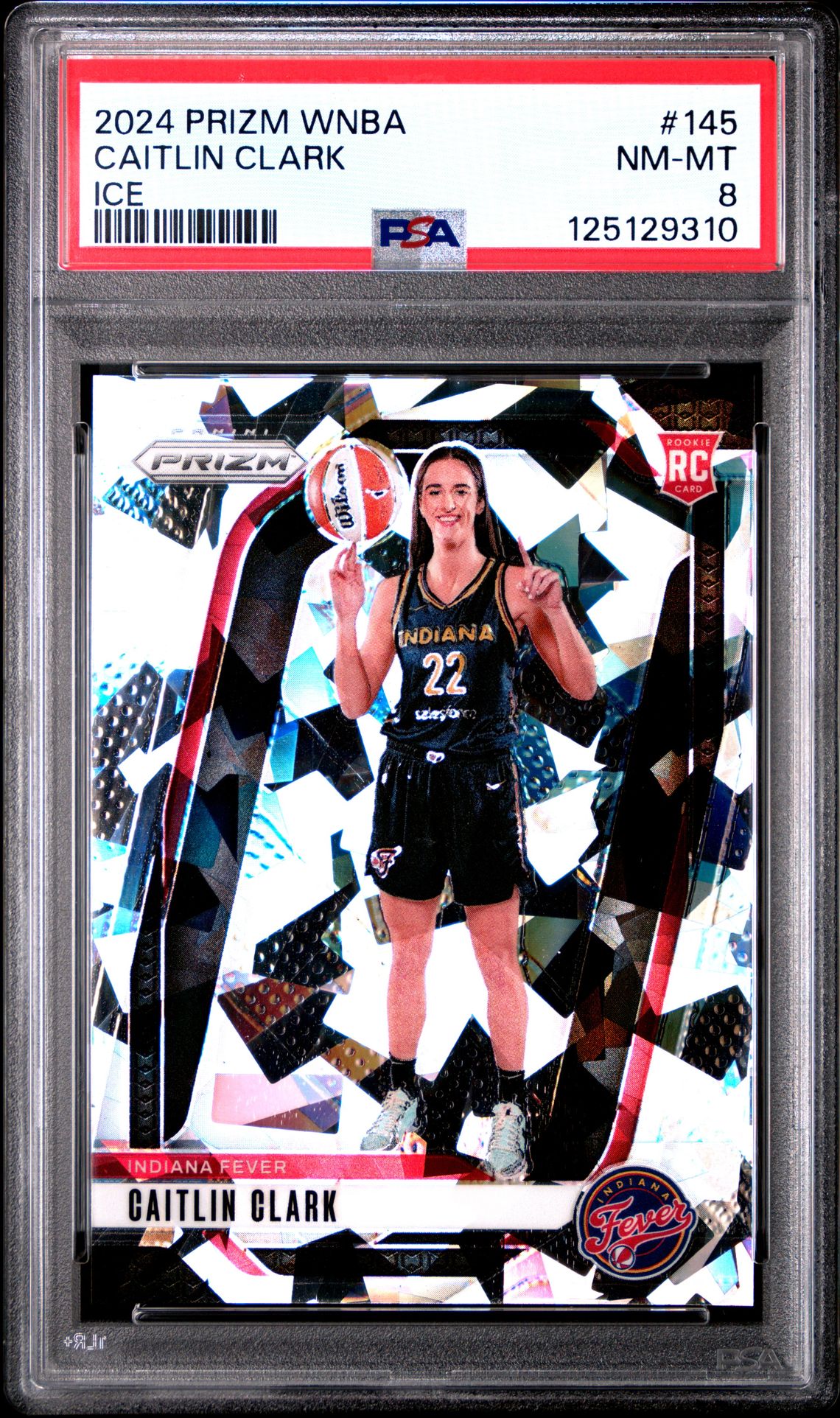 2024 Panini Prizm Wnba Caitlin Clark #145 (Ice) Nm-Mt 8 front