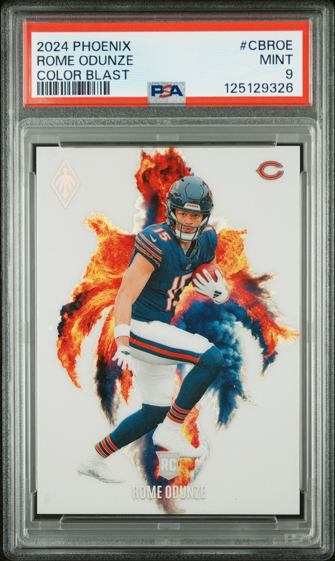 2024 Panini Phoenix Color Blast Rome Odunze #Cbroe Mint 9 front