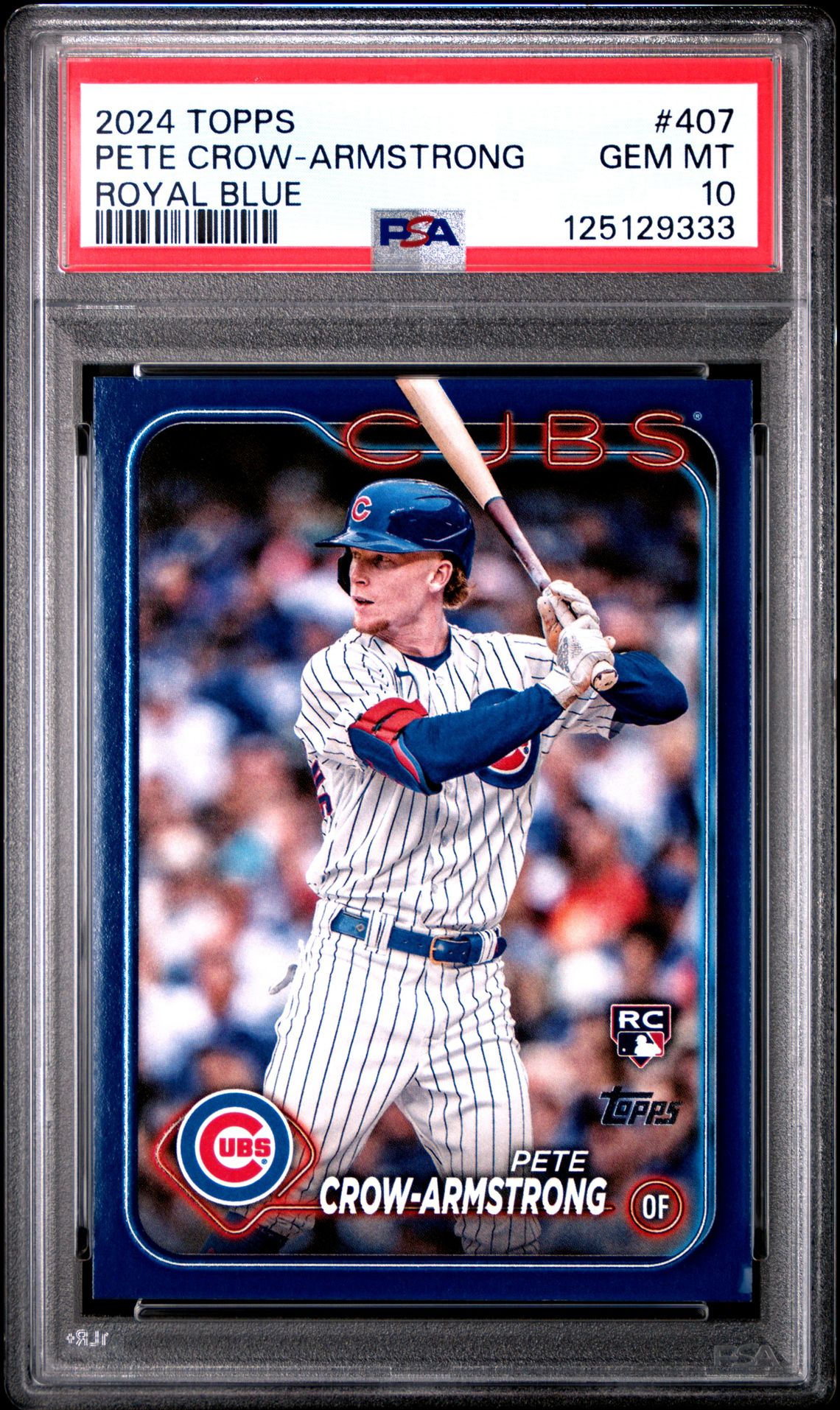 2024 Topps Pete Crow-Armstrong #407 (Royal Blue) Gem Mt 10 front