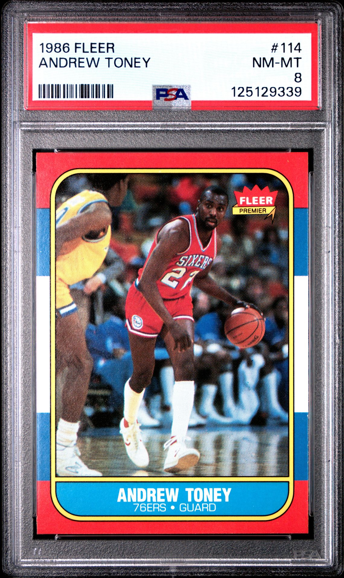 1986 Fleer Andrew Toney #114 Nm-Mt 8 front