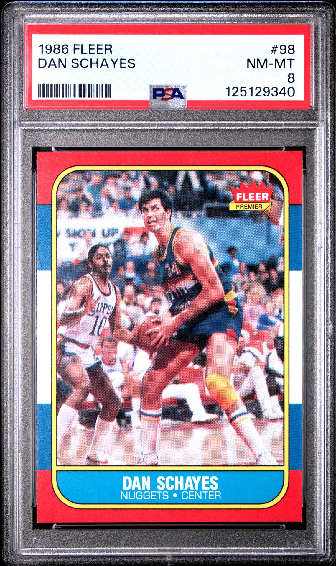 1986 Fleer Dan Schayes #98 Nm-Mt 8 front